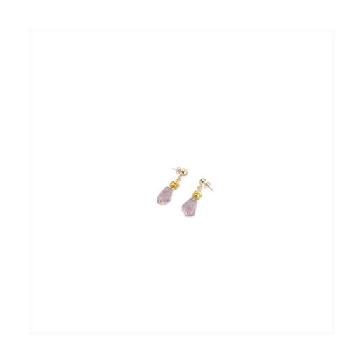 Pendientes Bronce Dorado Sovrani Mujer J12418 Colgante Piedras Amatista 4,5cm