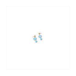 Pendientes Bronce Dorado Sovrani Mujer J12434 Colgante Piedras Azules 4,5cm