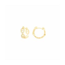 Pendientes Bronce Mujer E24277GP Aro Eslabones C. Circonitas