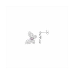 Pendientes Bronce Mujer E25068PK Mariposa C. Circonitas