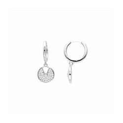 Pendientes Bronce Mujer E26102 Aro C. Colgante C. Circonitas
