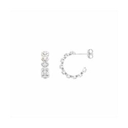 Pendientes Bronce Mujer E26180 Medio Aro C. Circonitas