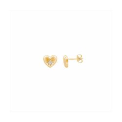 Pendientes Bronce Mujer E27271GP Corazón C. Circonitas