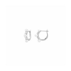 Pendientes Bronce Mujer E27281 Aro C. Perlas