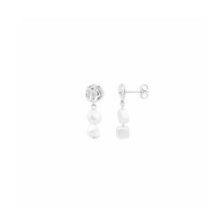Pendientes Bronce Mujer E27284 Colgante Perlas