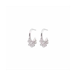 Pendientes Bronce Plateado E15460 Circonitas