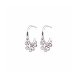 Pendientes Bronce Plateado E15463 Circonitas