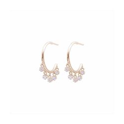 Pendientes Bronce Rosa E15464PP Circonitas