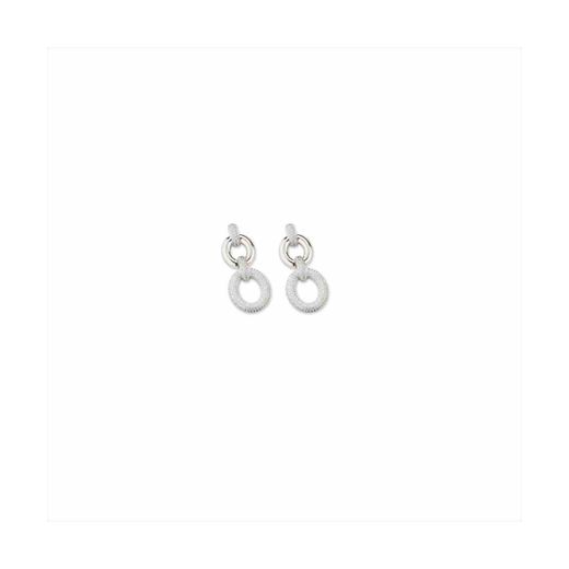 Pendientes Bronce Sovrani Mujer J11831 Colgante Círculos C. Circonitas 4cm