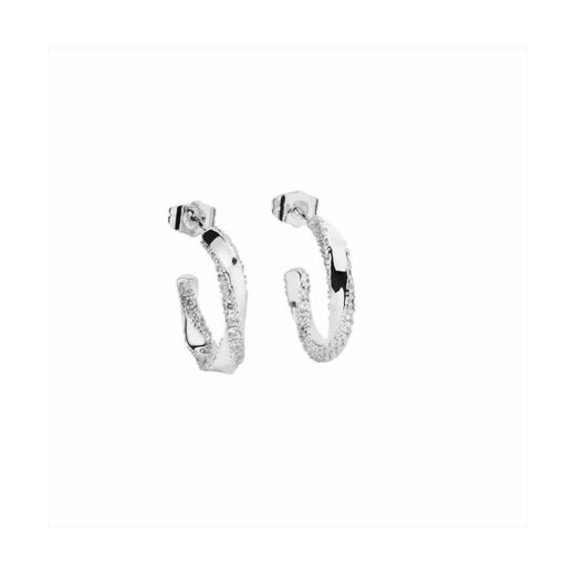 Pendientes Bronce Sovrani Mujer J11864 Aro Abierto C. Circonitas 2,50cm