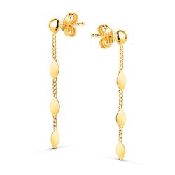 Pendientes Cadena Con Chapitas Oro 18kts 30mm 21393