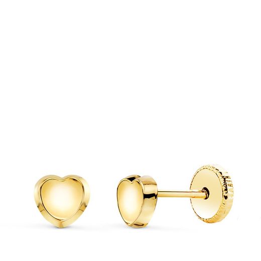 Boucles d'oreilles cœur concave en or 18 carats 5 x 5 mm N6978-3AT