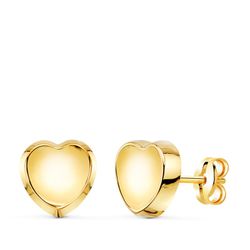 Pendientes Corazones Concavos Oro 18kts 8x8mm N6978-5AP