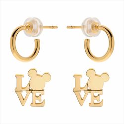 Pendientes Disney Acero Dorado ST0001P Aro Y Mickey Love