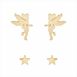 Pendientes Disney Acero Dorado ST0004PD Campanilla Y Estrellas