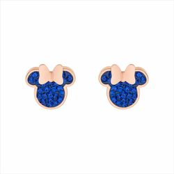 Pendientes Disney Acero Rosa ST0016PR Minnie Piedras Azules