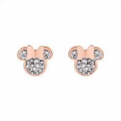 Disney Pink Steel Ohrringe ST0026P Minnie Weiße Steine