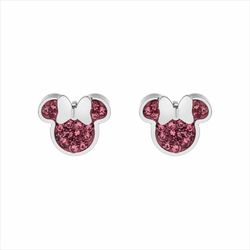 Pendientes Disney Acero ST0019P Minnie Piedras Rojas