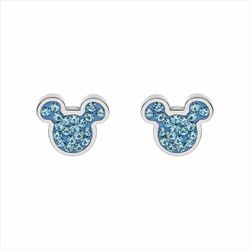 Pendientes Disney Acero ST0022P Mickey Piedras Azules