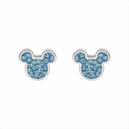 Pendientes Disney Acero ST0022P Mickey Piedras Azules