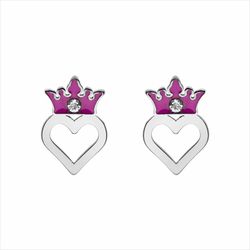 Pendientes Disney Acero ST0037P Princesas Corazón