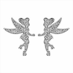 Pendientes Disney Acero ST0040P Campanilla Glitter