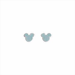 Brincos de aço Disney ST0043P Mickey esmalte azul claro
