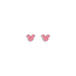Pendientes Disney Acero ST0044P Mickey Esmalte Rosa