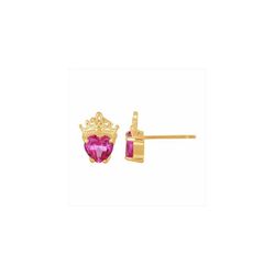 Pendientes Disney Oro 18kts 18K0004P Corona Rubi Africano Rosa