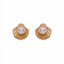 Pendientes Disney Oro 9kts 9K0012P Concha Ariel Perla