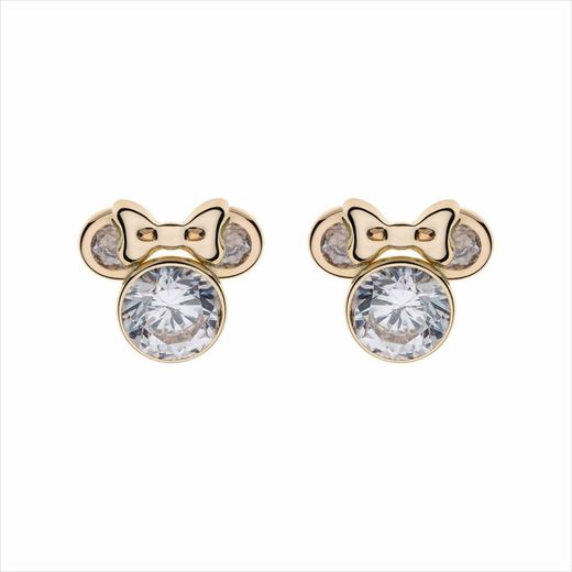 Disney 9kt Gold Earrings 9K0021P Minnie Zirconia