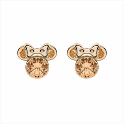 Pendientes Disney Oro 9kts 9K0028P Minnie Circonitas Amarillas
