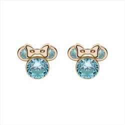 Disney 9 karat guld øreringe 9K0029P Minnie Turkis Zirconia