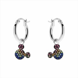 Pendientes Disney Plata AG0001P2 Mickey Circonitas Multicolor