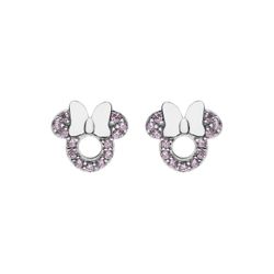 Pendientes Disney Plata AG0009P2 Minnie Circonitas Moradas