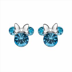 Pendientes Disney Plata AG0020P Minnie Piedras Turquesa