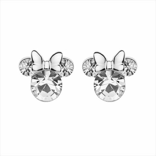 Pendientes Disney Plata AG0021P Minnie Piedras Blancas