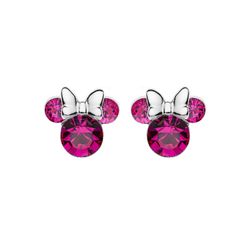 Pendientes Disney Plata AG0027P Minnie Piedras Fucsia