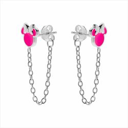 Pendientes Disney Plata AG0041P2 Mickey Rosa Cadena