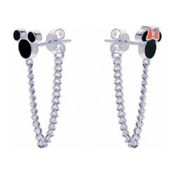 Pendientes Disney Plata AG0044P Cadena Minnie&Mickey