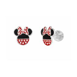 Pendientes Disney Plata AG0050P Minnie Esmalte