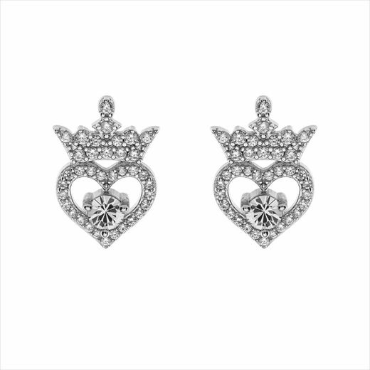 Pendientes Disney Plata AG0071P Corazón Princesa