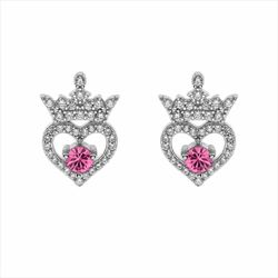 Pendientes Disney Plata AG0073P Corazón Princesa