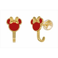 Pendientes Disney Plata Dorada AG0051P Minnie Rojo