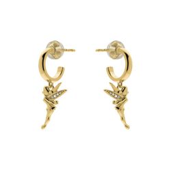 Disney gyldne sølvøreringe AG0070P2 Tinkerbell