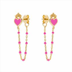 Pendientes Disney Plata Dorada AG0075P Corazón Princesa