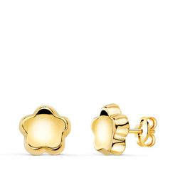 Pendientes Flores Concavos Oro 18kts 7,5x7,5mm N6977-5AP