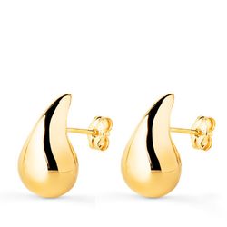 Pendientes Gota Lisa Brillo Oro 18kts 16x9mm 21383