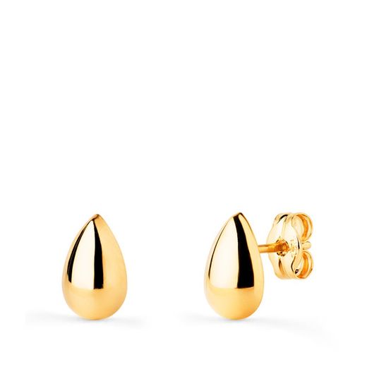 Orecchini pendenti lisci e lucidi in oro 18 kt 8x5,5 mm 21412