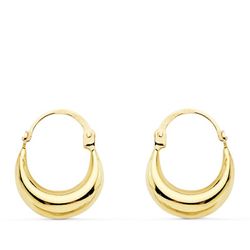 Pendientes Huecos Morcilla Oro 18kts 13x4mm 18960